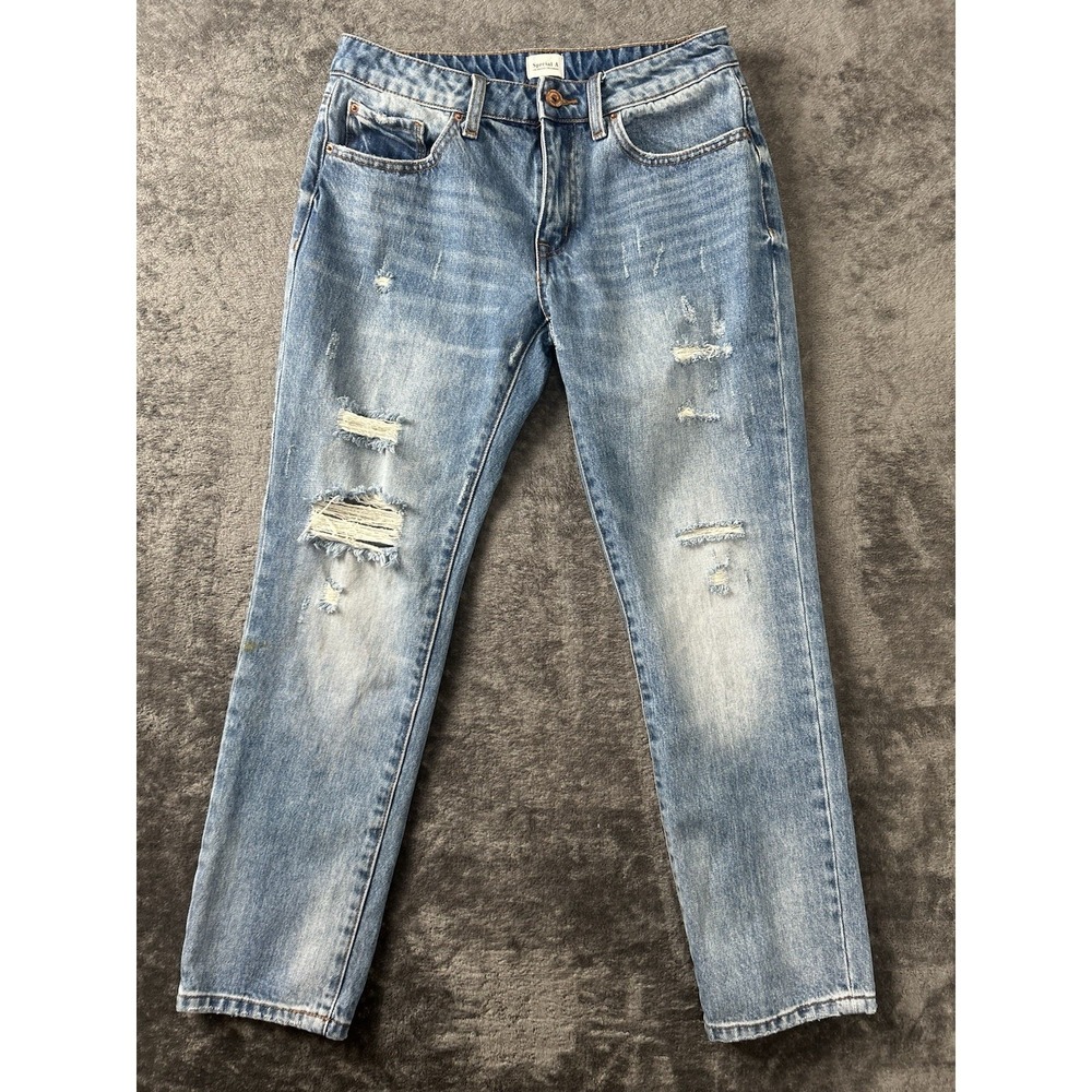 Special A Jeans Junior Size 5 Distressed Straight Leg *see Description